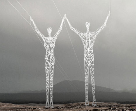 Земля гигантов: исландские пилоны электропередач Супер-Скульптур