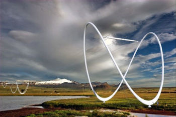 Земля гигантов исландские пилоны электропередач Супер-Скульптур